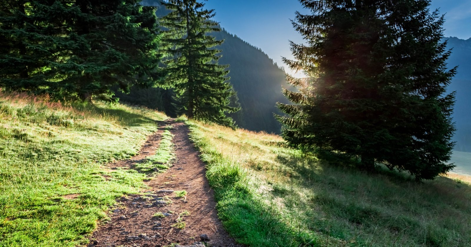 Beautiful sunrise in Valley Chocholowska, Tatra Mountains in Poland